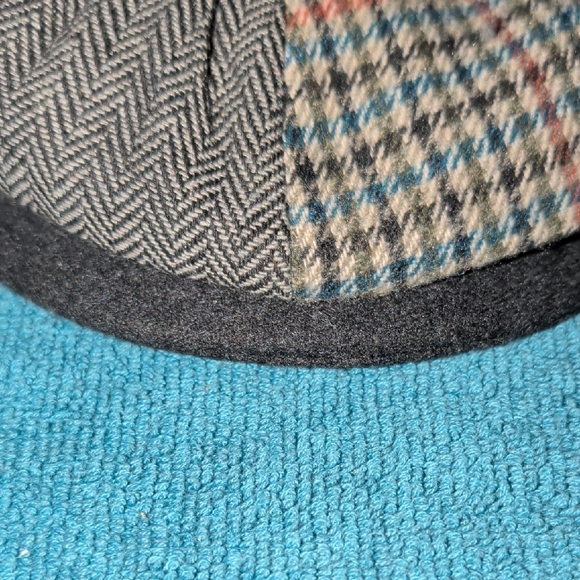 Stylish Patchwork Flat Cap for Men Size LRG New - Picture 8 of 9